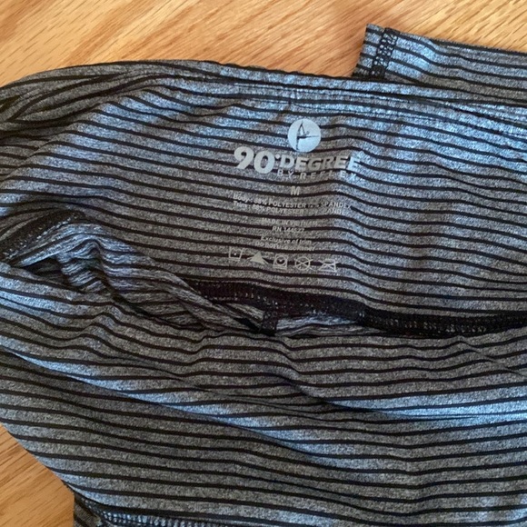 Striped Black and Gray Leggings - Picture 2 of 3